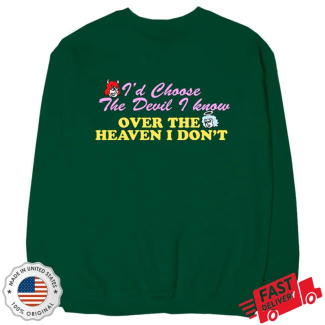 Official Renee Rapp Merch Store Reneé Rapp Devil I Know Crew neck Sweatshirt Renee Rapp Clothing Shop ReneeRapp