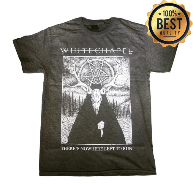 Official Whitechapel Merch Deer Demon Oil-Wash Black T-Shirt
