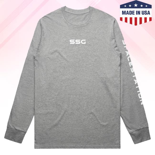 Official Ssg Merch Store Spacestation Gaming Heather Gray Ssg Long Sleeve Tees