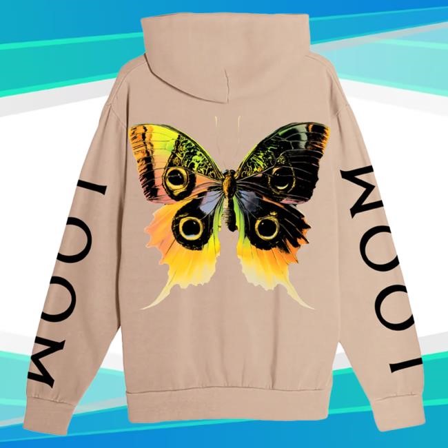 Official Imagine Dragons Merch Store Loom Butterfly Tan Hoodies