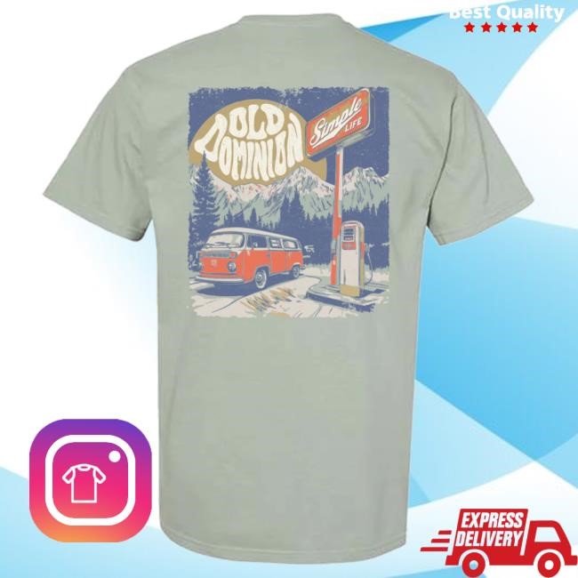 Official Old Dominion Merch Store Simple Life Mountain Tshirt