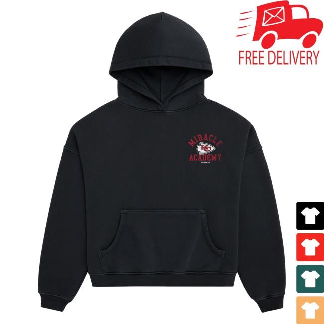 Official Fanatics Shop Store Merch Kansas City Chiefs Miracle Academy Unisex Hood - Black by NFL
