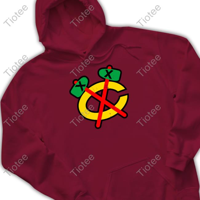 Blackhawks Store Mitchell & Ness Blackhawks Distressed Basic Logo Shirt