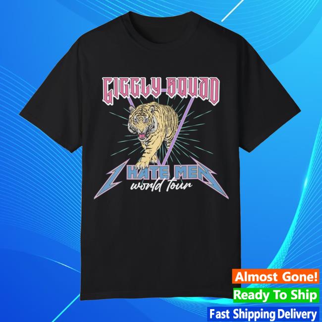 Official Giggly Squad Merch Store I H8 Men World Tour Garment-Dyed Tshirt Giggly-Squad Clothing Shop