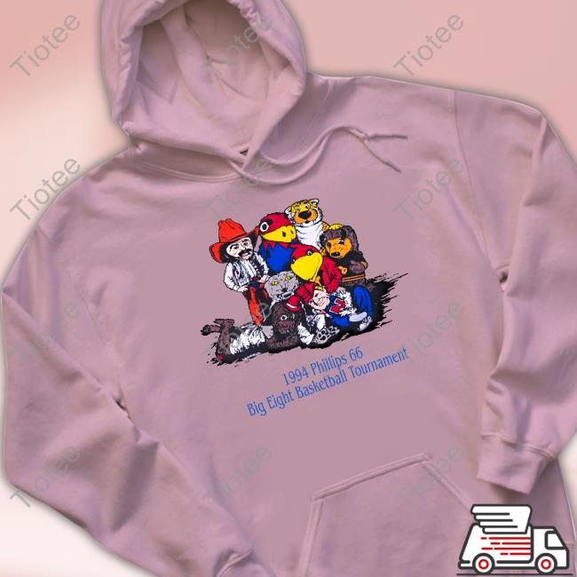 Kent Pavelka Wearing 1994 Phillips 66 Big Eight Basketball Tournament Long Sleeve T Shirt Nebraska Men's Basketball