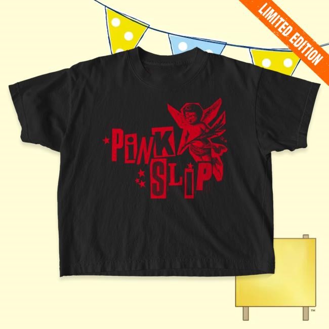 Official Super Yaki & Kerin Cunningham Present: Pink Slip - Wide Shirts Red Ink SuperYaki