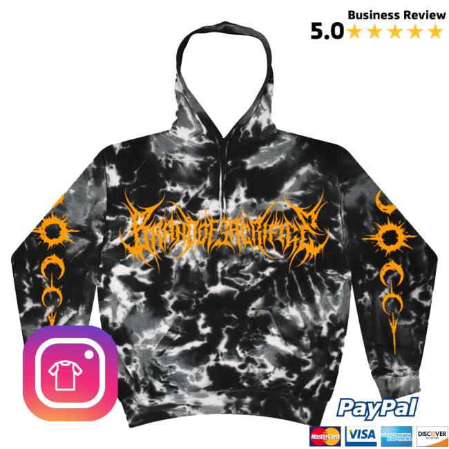Official Brand Of Sacrifice Merch Murder Multi-Black Tie Dye Hooded Sweatshirt