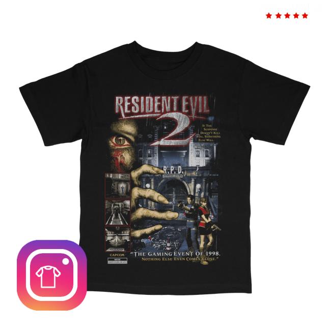 Graveyard Goods Shop Store Merch Resident Evil 2 1998 Hot Shirt