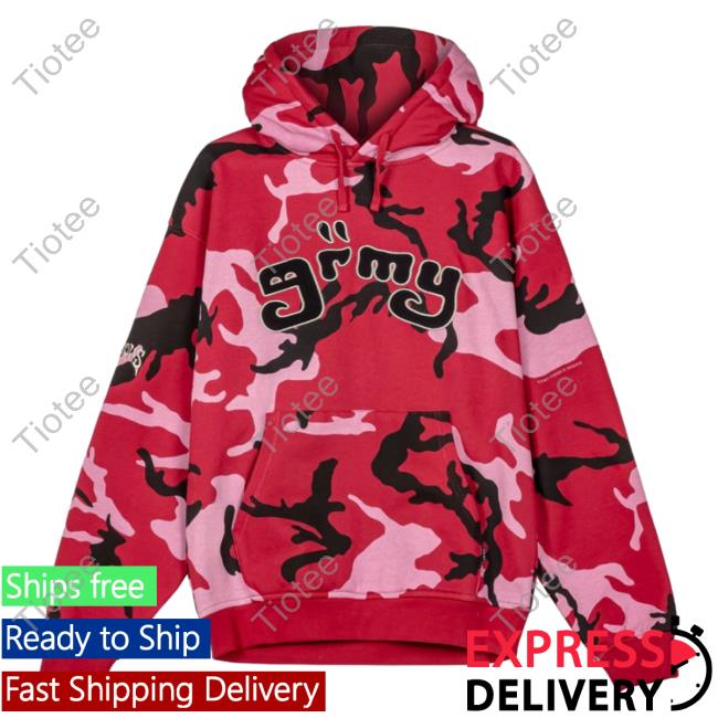 Official Grimey All Over Print Tusker Temple Vintage Sweaters Red