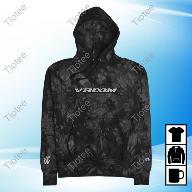 Official Vroom X For The Dub Unisex Champion Tie-Dye Hoodie Black