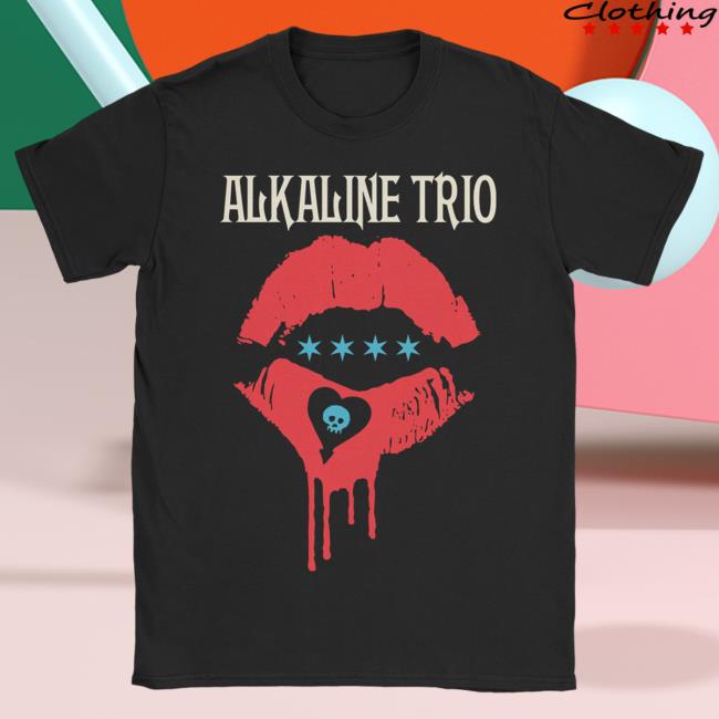 Official Kings Road Merch Store Alkaline Trio Lips Attractive Shirt (Black) AlkalineTrio Kings Road Shop