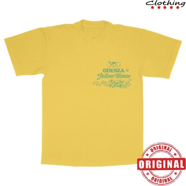 Official Odesza Merch Store Odesza Flaws In Our Design Shirt New (Yellow) Odesza Clothing