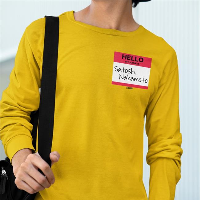Hello My Name Is Satoshi Nakamoto Shirt