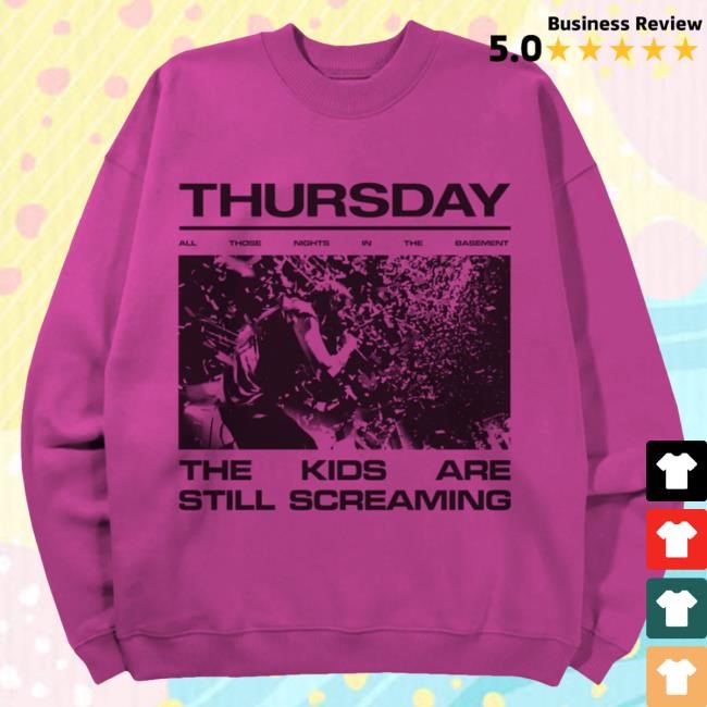 Official Thursday Band Still Screaming Pinko Crew Neck Thursday Merch
