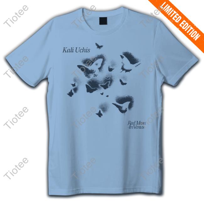 Blue Butterfly Red Moon In Venus Crewneck