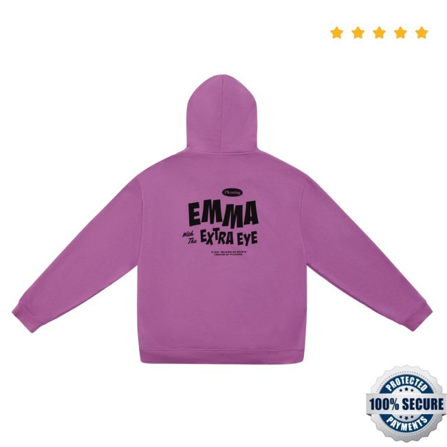 Emma with the Extra Eye Bejeweled Beasts LS Hoodie in Sky Pleasing Shop Apparel