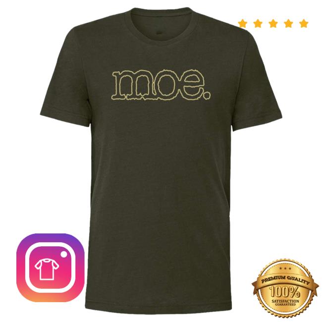 Red Star Moe Merch Typewriter Outline T-Shirt