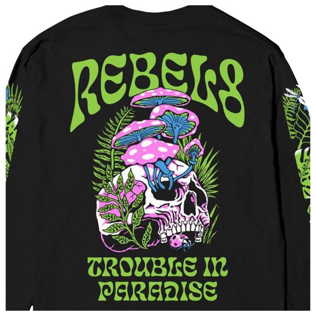 Rebel8 Trouble In Paradise Crew Neck Sweatshirt Rebel8 Trouble In Paradise Crewneck