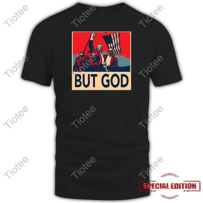 David J Harris Jr Wearing Donald Trump But God Shirt