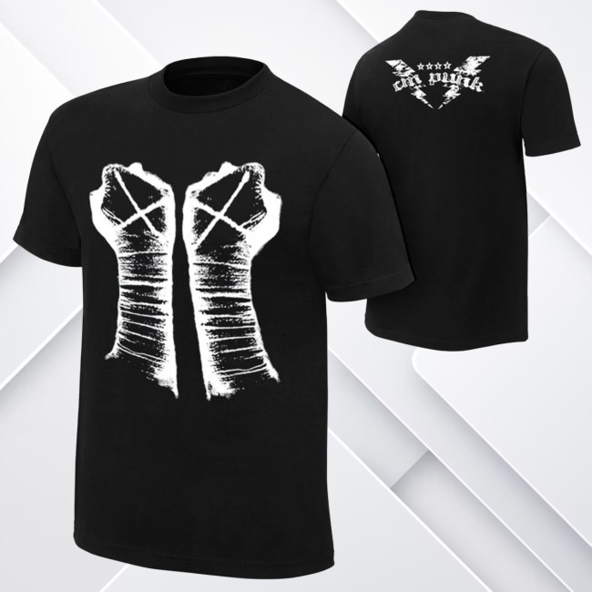 Official Cm Punk - Fists - Mens Authentic Shirt