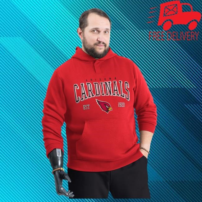 Official NFL Men's Arizona Cardinals G-III Sports by Carl Banks Cardinal Adaptive Team Spirit Graphic Attractive Hoodie ArizonaCardinals