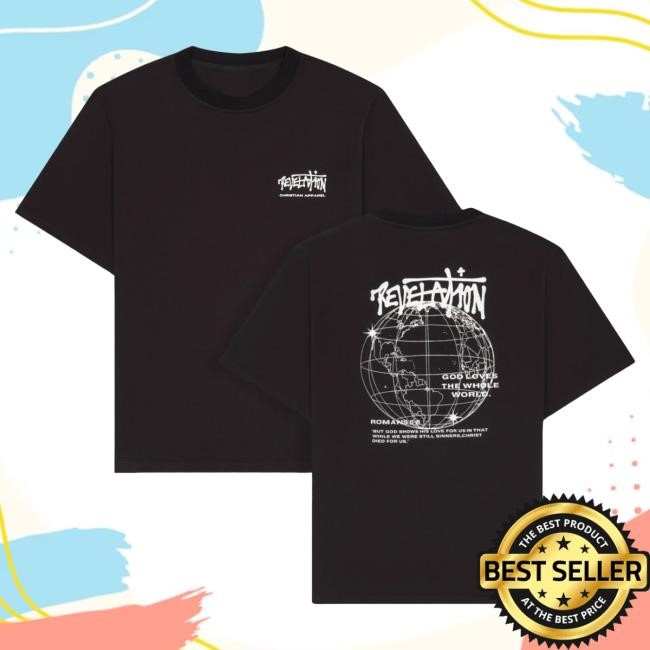 Official Revelation Apparel Clothing Romans 5:8 Graffiti Shirt New Revelation Merch