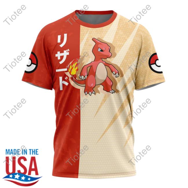 Official Anime Ape Clothing Charmeleon Attack Pokemon Shirt Animeape