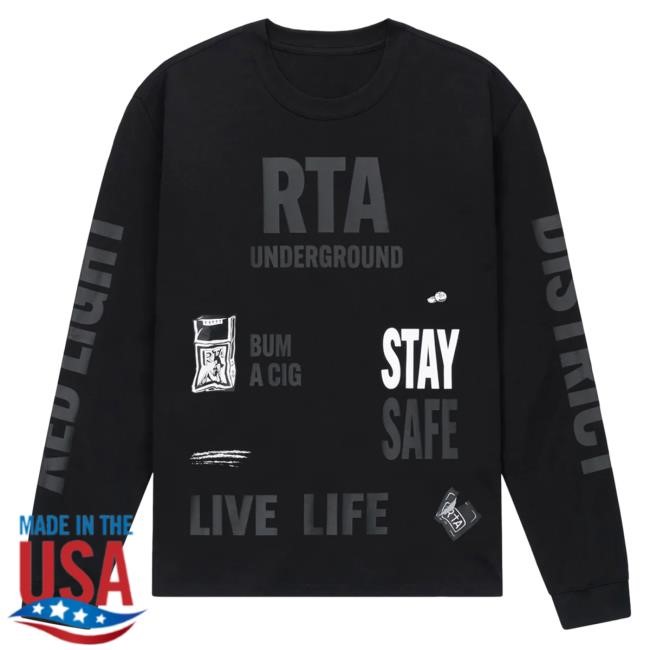 Official Rta Brand Lawrence Long Sleeve Shirts | Black Rta Underground Official Rta Brand Lawrence Long-Sleeve | Black Rta Underground