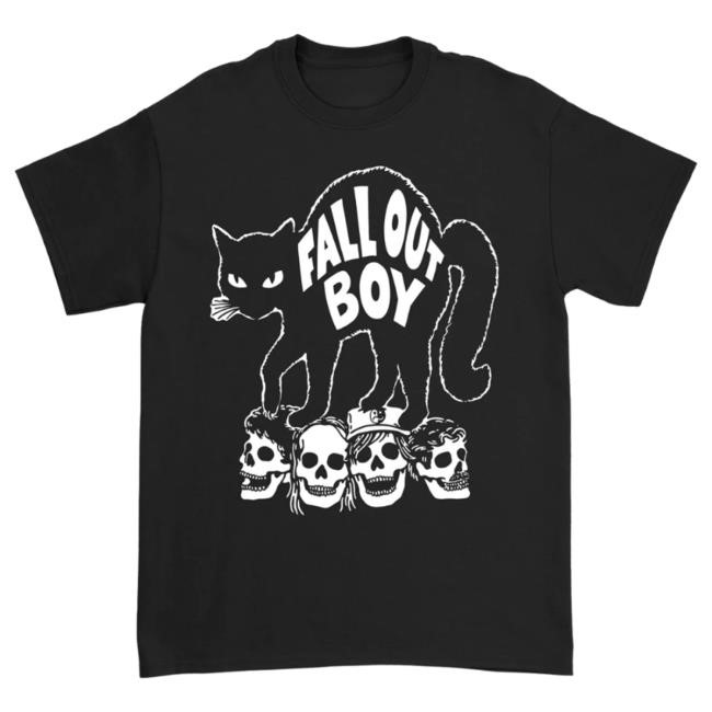 Official Fall Out Boy Merch Store Black Cat Shirt FallOutBoy