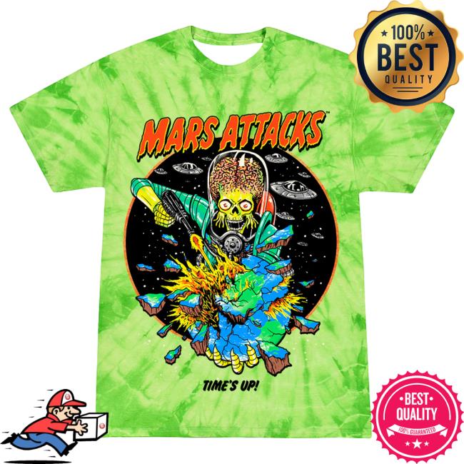 Official Cavity Colors Mars Attacks: Time's Up - Shirt 2024 (Martian Green Tie-Dye)