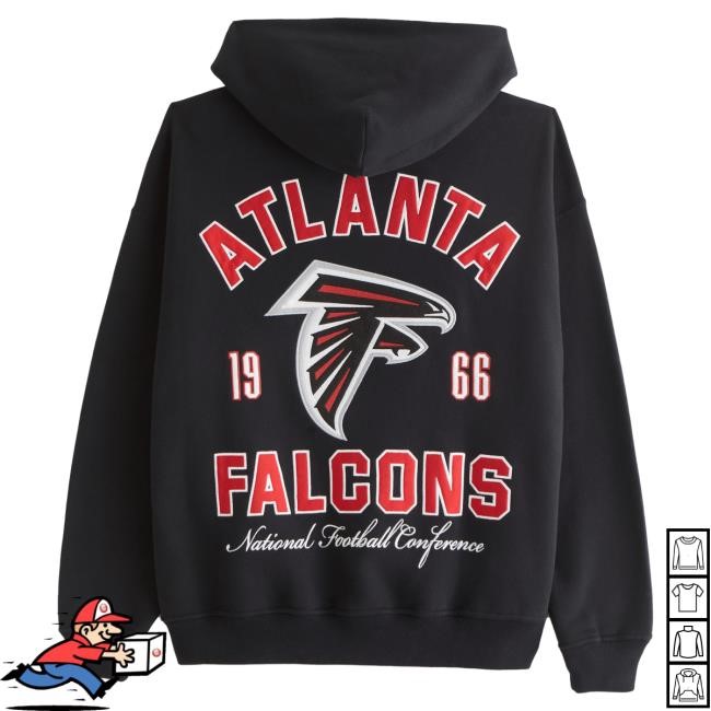 Official Abercrombie And Fitch Clothing Atlanta Falcons Graphic Pullover Hoodie