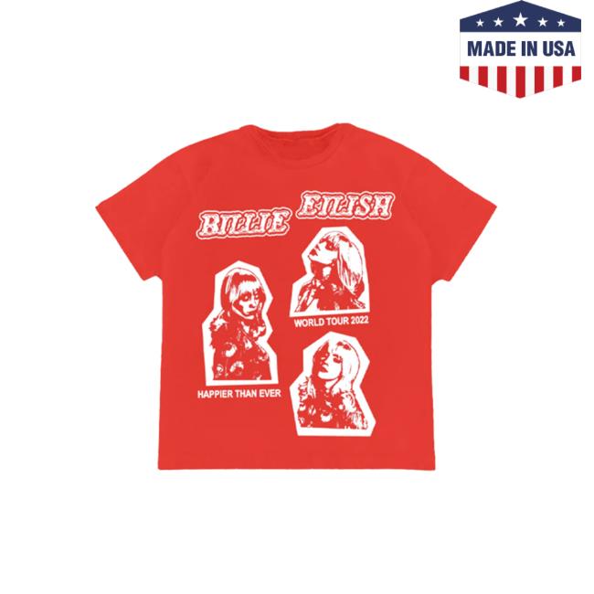 Billie Eilish Happier Than Ever World Tour 2022 T Shirts