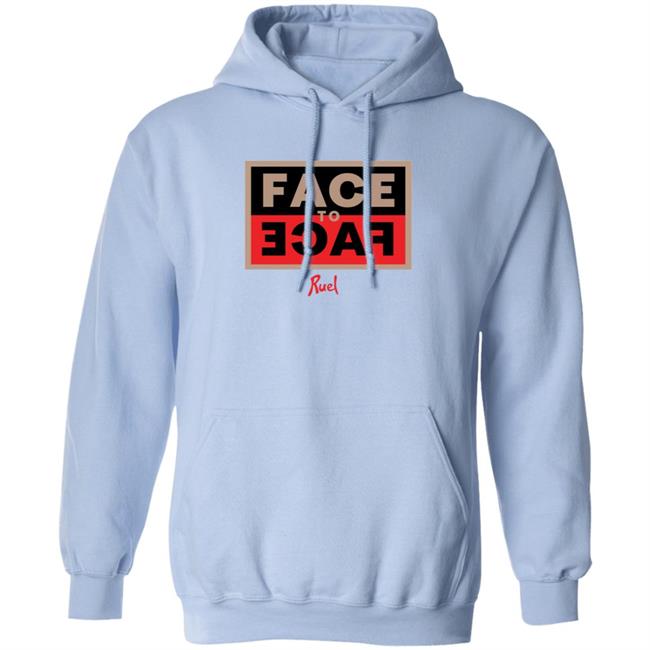 Ruel Merch On Repeat Store Blue Face To Face Hoodie