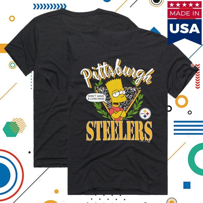 Official Pittsburgh Steelers Homage x The Simpsons Unisex T Shirt - Black