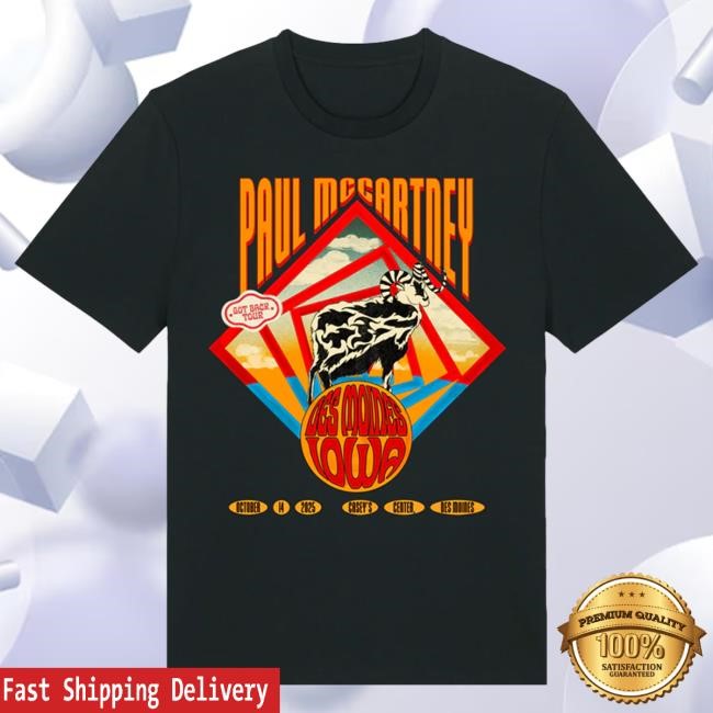 Official Paul Mccartney Merch Store Got Back 2025 Des Moines Event Hot Shirt