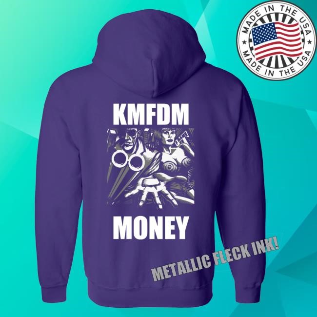 Official Kmfdm Merch Store Shop Kmfdm MONEY Purple Zip Attractive Hoodie