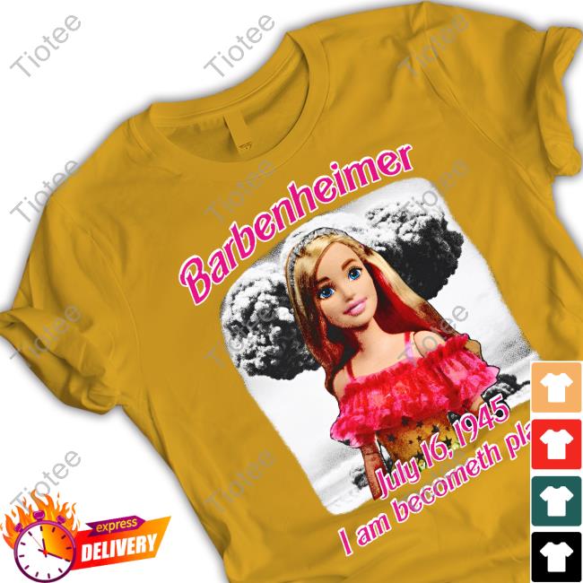 The Good Shirts Store Barbenheimer I Am Becometh Plastic T Shirt