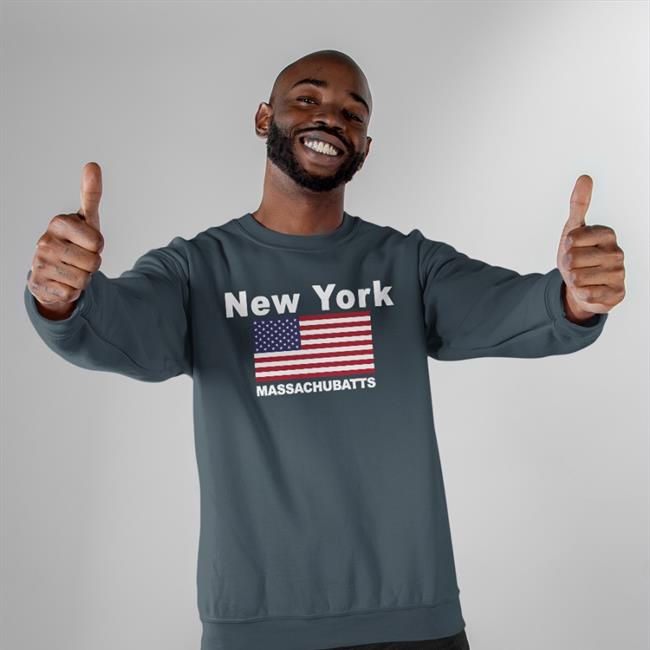 Poorly Translated Shirts New York Massachubatts Flag American T-Shirts