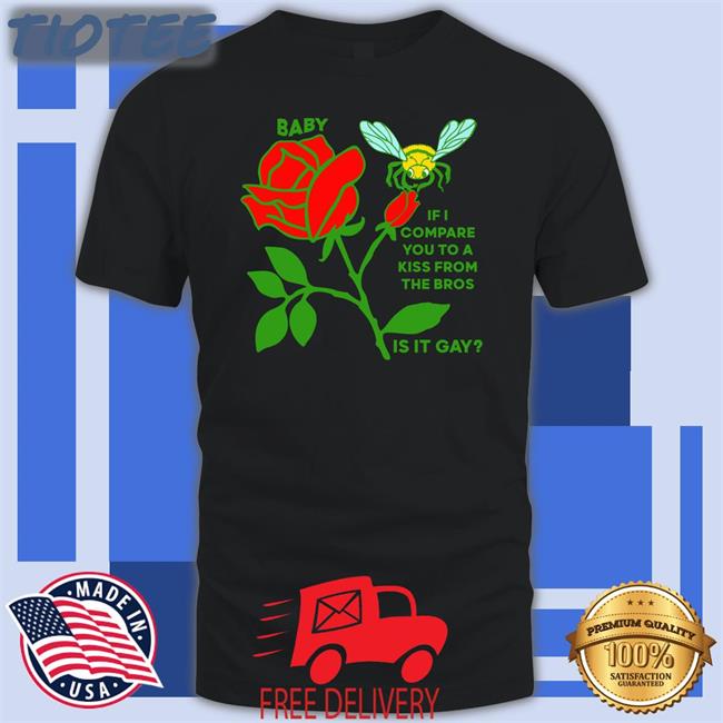 Baby If I Compare You To A Kiss From The Bros Is It Gay Tee Shirt