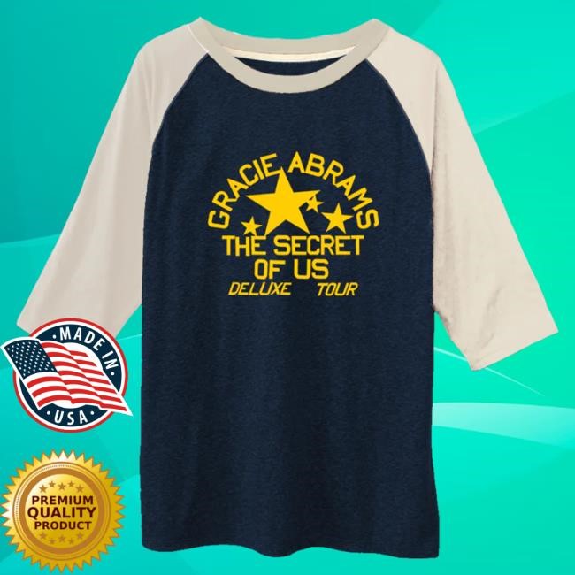 Official Gracie Abrams Merch TSOU Deluxe Tour Raglan Long Sleeve T-Shirts GracieAbrams