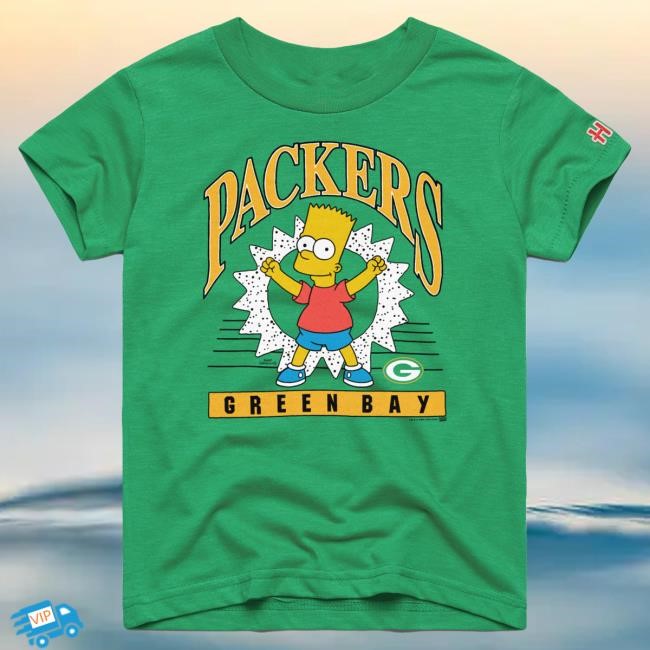 Official Green Bay Packers Homage x The Simpsons Youth Tee - Kelly Green