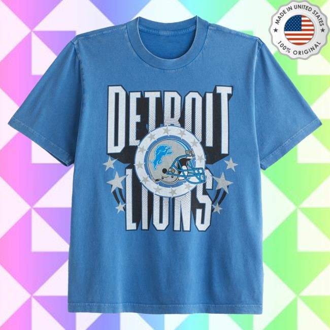 Official Abercrombie And Fitch Store Detroit Lions Vintage-Inspired Graphic Tshirt NFL by Abercrombie