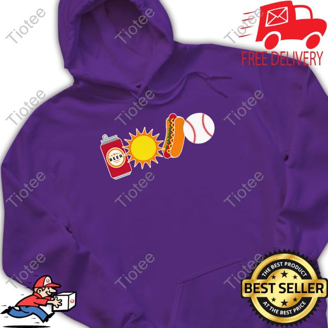 Obvious Shirts Merch The Chicago Version Beer Sun Hotdog Ball Tee
