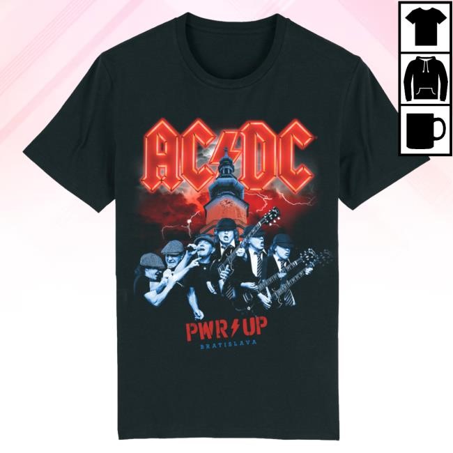 Official Ac Dc Merch Store AC/DC 2024 Bratislava Tour Tshirt Ac Dc Shop Acdc Clothing