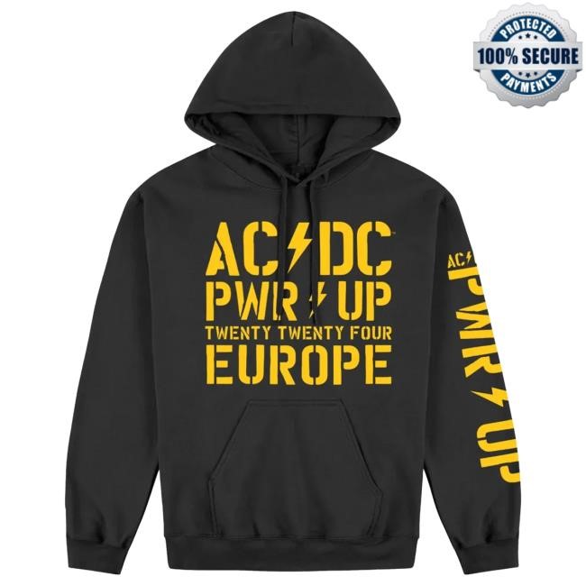 Official Ac Dc Merch Store AC/DC PWR UP 2024 Tour Attractive Hoodie Ac Dc Shop Acdc Clothing