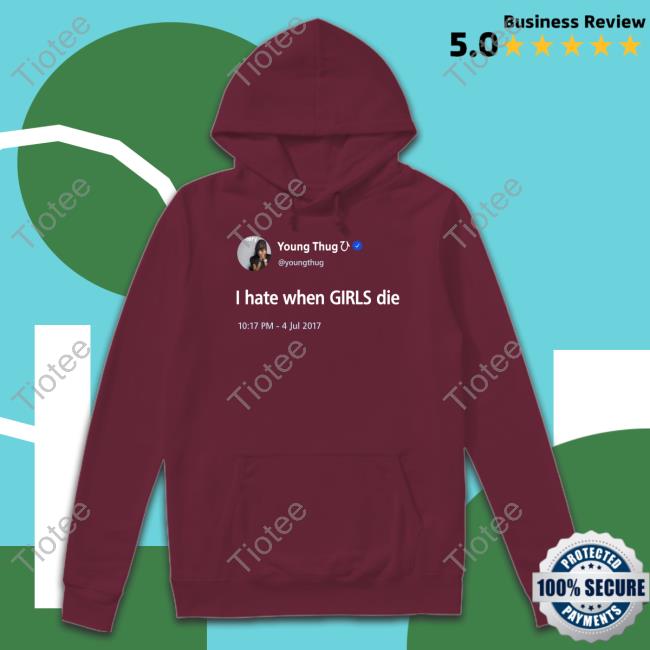 Fuckthisindustry2008 Young Thug I Hate When Girls Die Black Tee Shirt