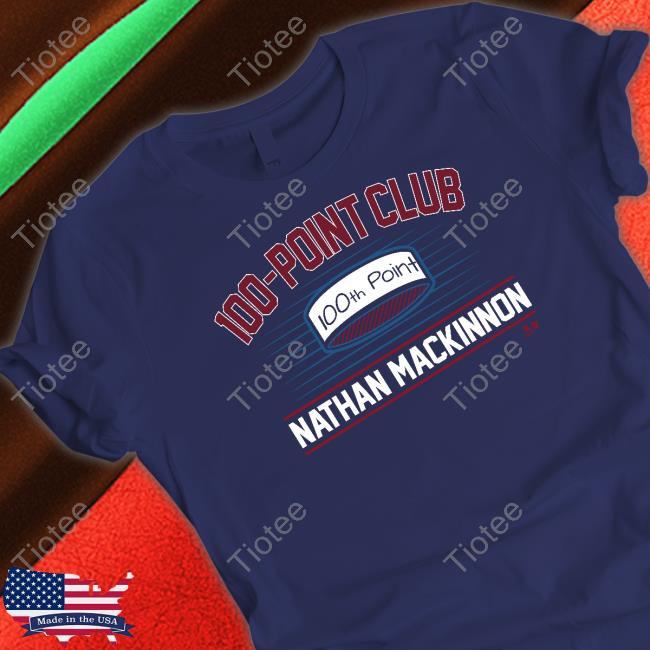 Official Breakingt Merch Nathan Mackinnon 100-Point Club Shirt