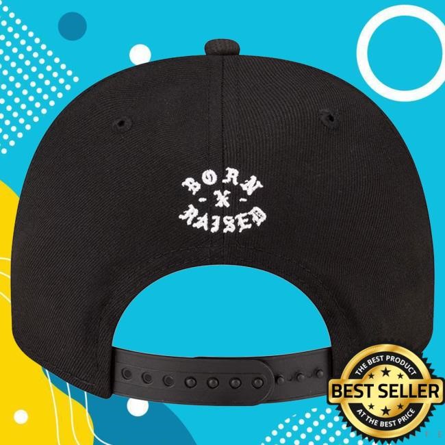 Men's Carolina Panthers New Era Born x Raised Black A-Frame 9FIFTY Snapback Hat NFL Shop Store
