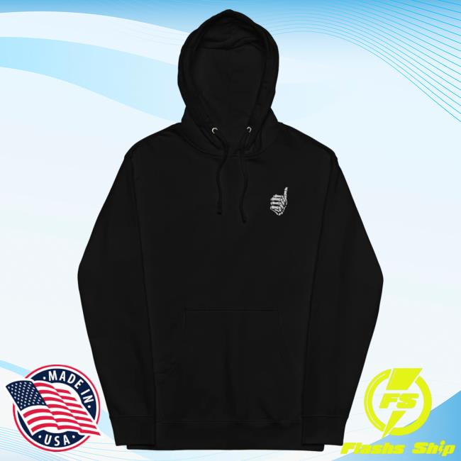 Official The Wondery Shop Mr Ballen Merch Mrballen Skeleton Thumb Hooded Sweatshirt
