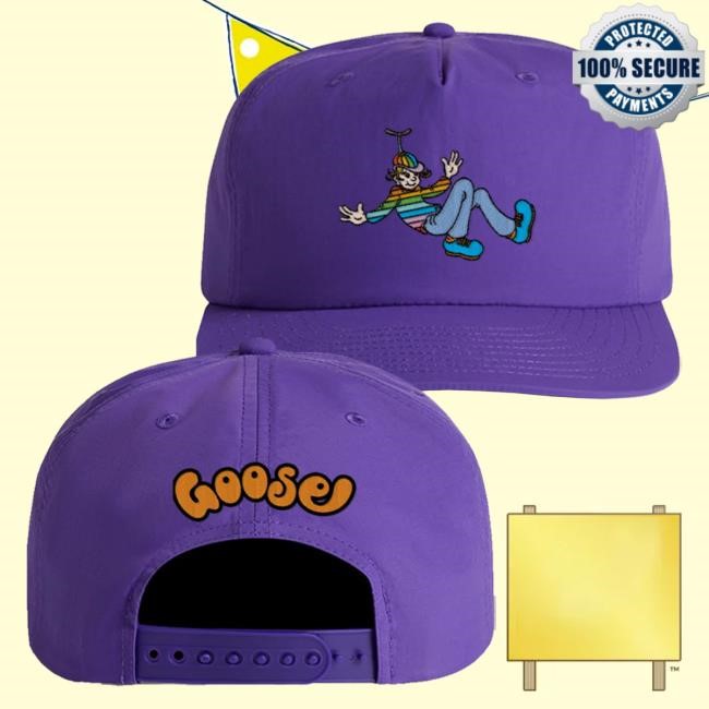 Official Goose The Band Merch Rainbow Kid Surf Cap Purple Goosetheband
